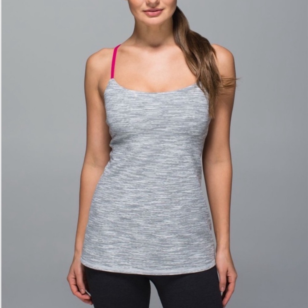 ululemon Dancing Warrior Tank Sz 4 In Wee Are From Space Silver Spoon b13